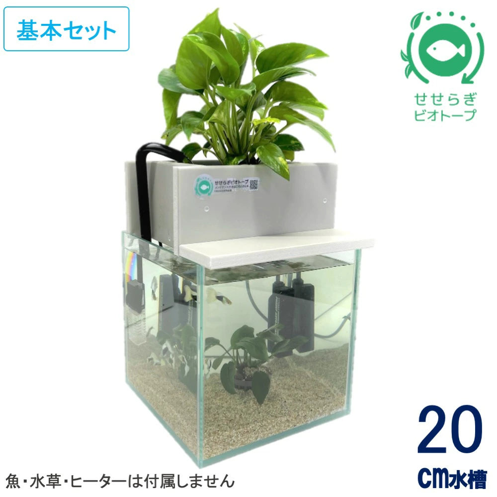 20cm型　せせらぎビオトープ　基本シンプルセット(グレー)　照明なし【送料無料】