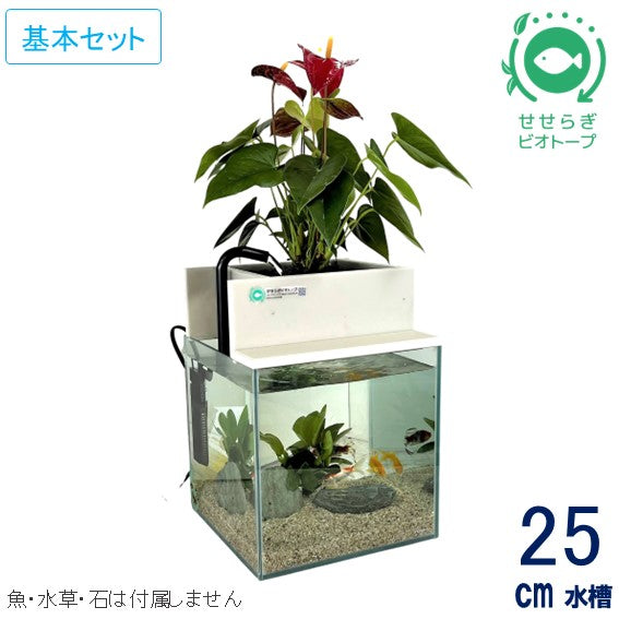 25cm型　せせらぎビオトープ　基本シンプルセット(グレー)　照明なし【送料無料】