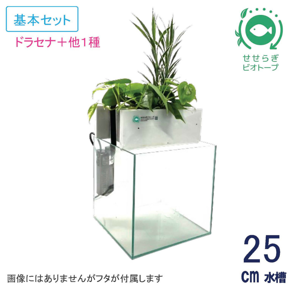 25cm型　せせらぎビオトープ　基本シンプルセット(グレー)　照明なし【送料無料】