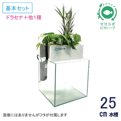 25cm型　せせらぎビオトープ　基本シンプルセット(グレー)　照明なし【送料無料】