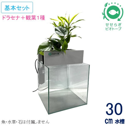 30cm型　せせらぎビオトープ　基本シンプルセット（グレー）照明なし【送料無料】