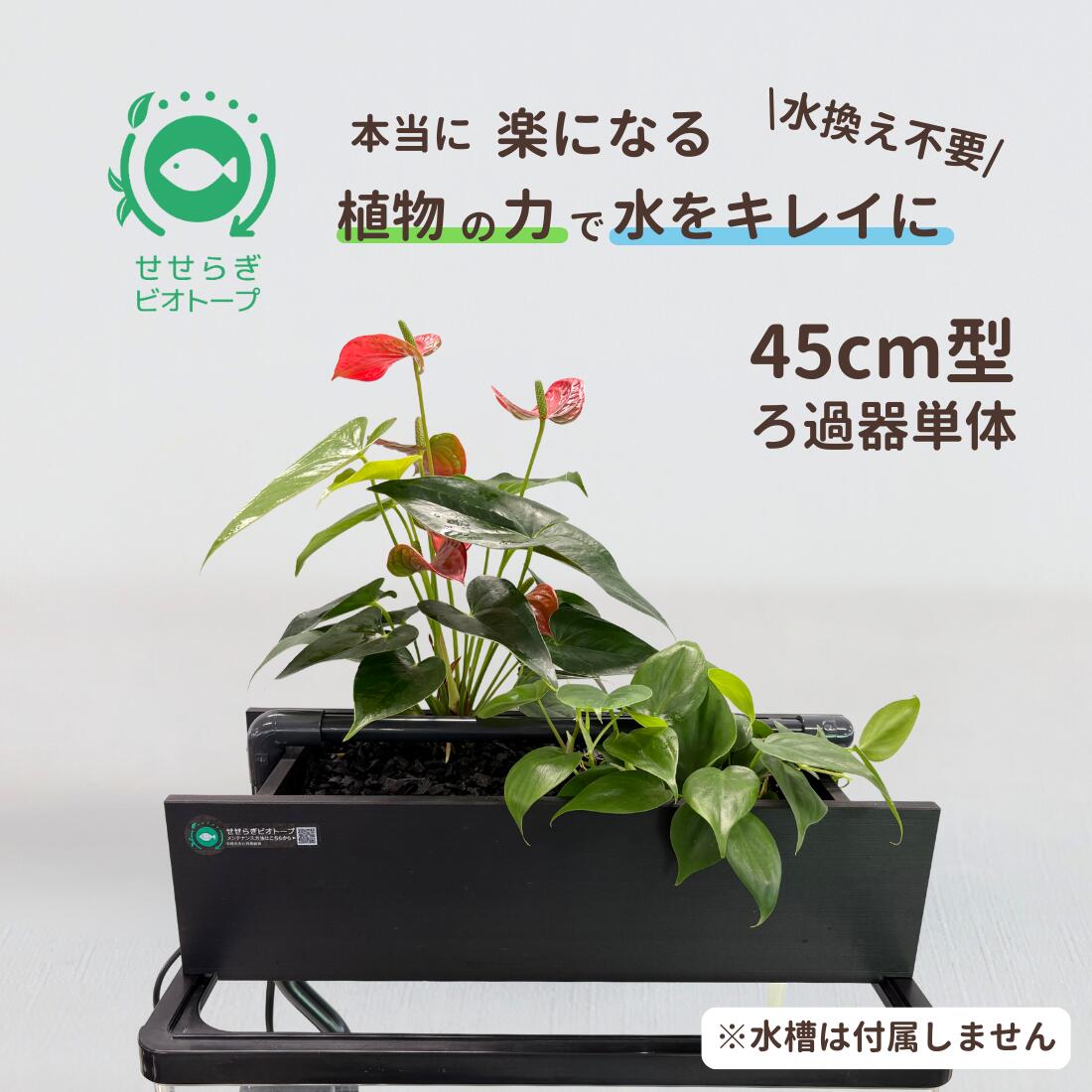 ろ過装置+循環ポンプ+配管セット 45cm型【送料無料】