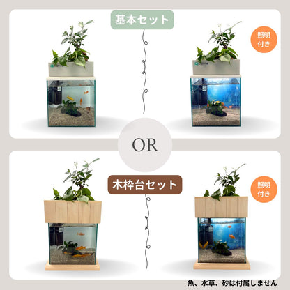 25cm型　せせらぎビオトープ　基本シンプルセット(グレー)　照明なし【送料無料】