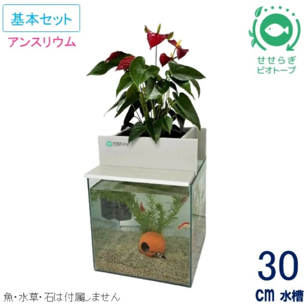 30cm型 せせらぎビオトープ 基本シンプルセット（グレー）